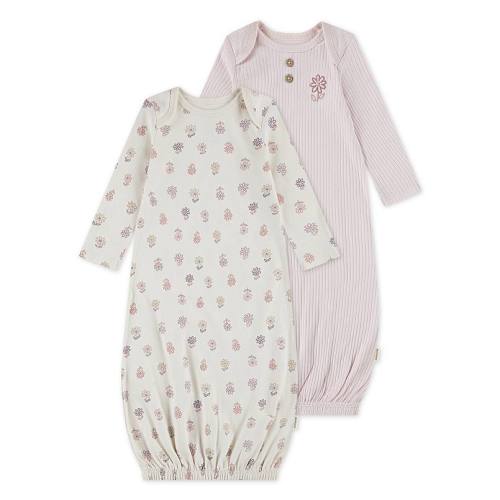 Newborn Baby Girls Huggies Babywear® 100% Organic 2-Pack Floral Layette Gowns