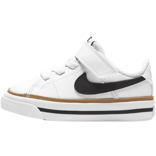Amazon.com | Nike Unisex Kids Court Legacy, White/Black/Desert Ochre/Gum Light Brown, 2C | Sneakers