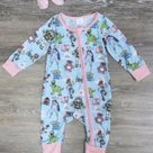 Toy Friends Blue & Pink Baby Zip Up Sleeper