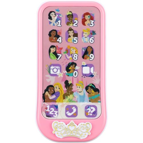 eKids Disney Princess Toy Phone for Kids, Toddler Toys Designed for Fans of Disney Princess Toys, Great Stocking Stuffers for Kids (DP-160)