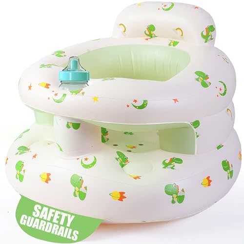 Upgraded Inflatable Baby Seat for Babies 4-36 Months, Inflatable Baby Chair Sit Me Up Floor Seat for Baby, Back Support Baby Seats for Infants for Sitting Up with Built in Air Pump