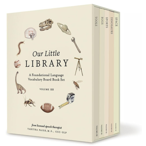 Our Little Library Vol. 3: Dinosaurs, Space, Tools, Bugs, and Sports Board Book Set for Boys & Girls (Tabitha Paige Children's Book Series)