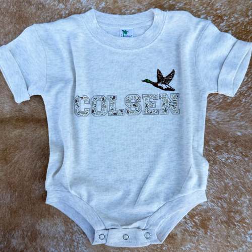Camo Flying Mallard Name Bubble - CUSTOM – Little Southern Brand