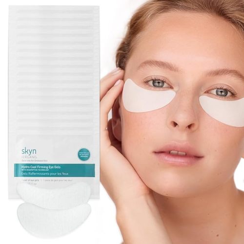 Skyn ICELAND Hydro Cool Firming Eye Patches For Puffy Eyes and Dark Circles | Cooling gel eye masks smooth & firm tired, puffy eyes with Icelandic glacial water, peptides & CoQ10, 10 minute application