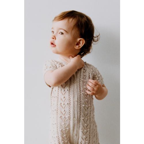 SHORT KNIT JUMPSUIT - Light beige | ZARA United States