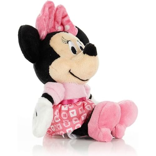 KIDS PREFERRED Disney Baby Minnie Mouse Stuffed Animal Plush Toy Mini Jingler, 6.5 inches