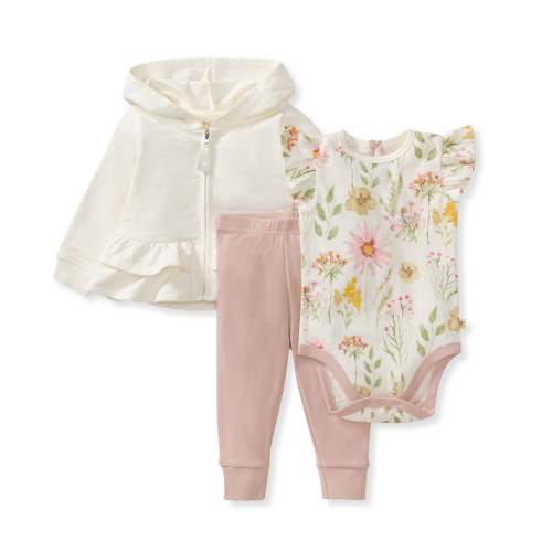 Wild Floral Jacket, Bodysuit & Pant 3 Piece Set – Burt's Bees Baby