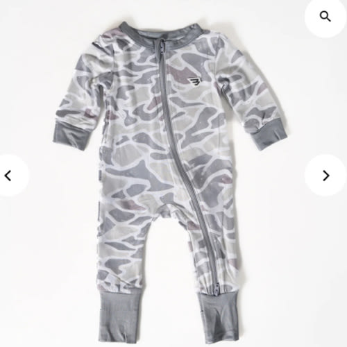Baby Zip Up - White Camo – BURLEBO
