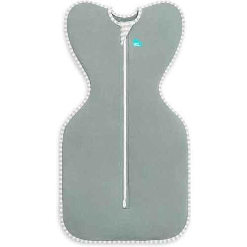 Love To Dream Swaddle Up, Newborn 2.2-3.8 kg, Grey, Snug Fit, Supports Healthy Sleep Routine, 1.0 TOG -Ideal for 20-24°C Temperatures, Machine Washable Cotton blend & Double Zip for Easy Nappy Changes