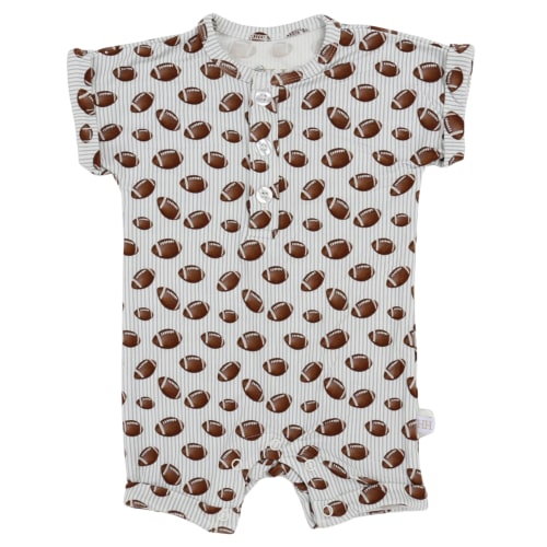 Boys Football Button Romper – Hamner Hill