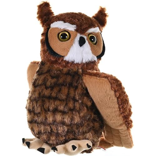 Wild Republic Great Horned Owl Plush, Stuffed Animal, Plush Toy, Kids Gifts, Cuddlekins 12", Model Number: 12310