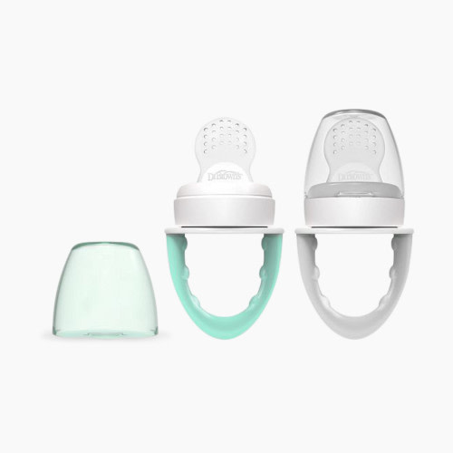 Dr. Brown's Fresh Firsts Silicone Feeder - Mint & Gray, 2