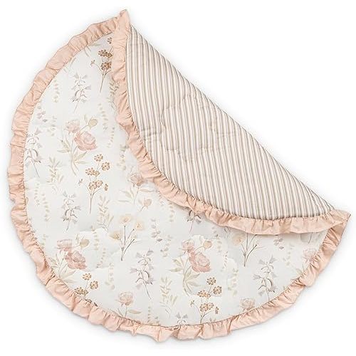 Crane Baby Activity Mat, Floor Mat for Babies and Toddlers, 36" x 36", Quilted Wildflower