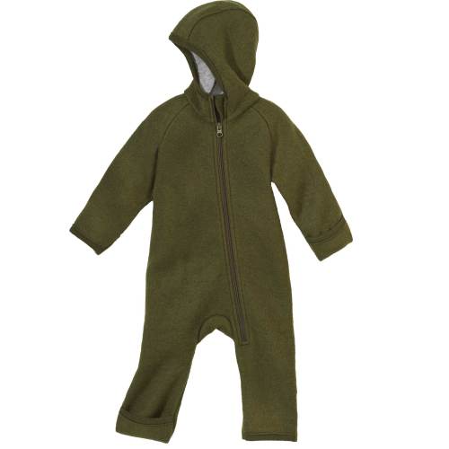 Disana Wool Zip-Overall Olive 6-12 months