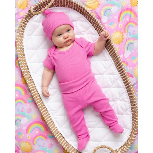 Pinky Promise Infant Ribbed Layette Set