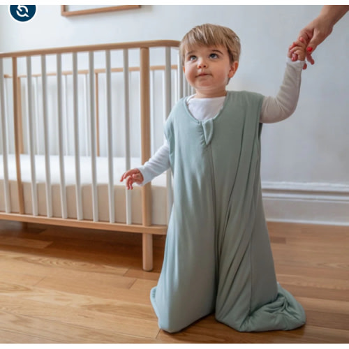 HALO - 1.5 TOG supersoft bamboo wearable blanket, double zipper sleeping bag with weighted feel - green