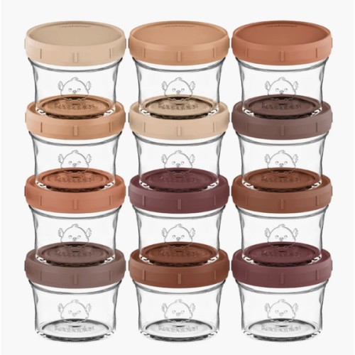 12-Pack Prep Jars Baby Food Storage Glass Containers
