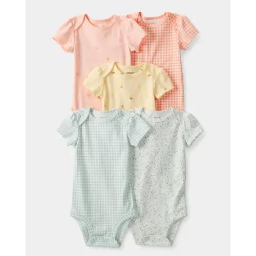 Baby Girl 5-Pack Fruit Multipack Bodysuits - Orange/Green/Yellow | Carter's