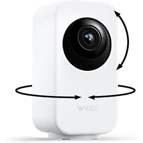 WYZE Indoor Cam Pan, 2K Pan-Tilt Security Camera for Baby/Pet Monitoring