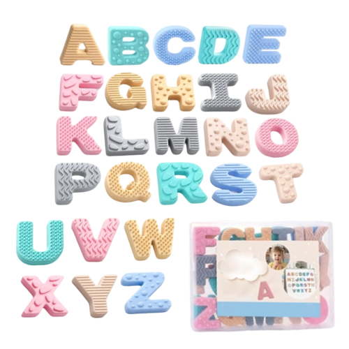 Sensory Silicone Alphabet Magnetic Letters: 26 Uppercase ABC Fridge Magnets for Toddlers & Kids, Preschool Learning Spelling Alphabet Magnets,Birthday Gifts for Boys Girls