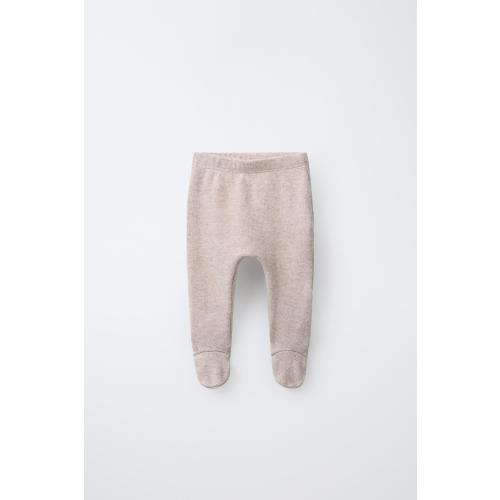 SOFT TOUCH FOOTED LEGGINGS - Ecru | ZARA United States