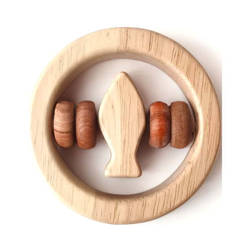 Montessori Wooden Rattle Toys for Infant Baby Boys Girls 0-6 Months, Montessori Baby Toys 6-12 Months, Toddler Development Toys, Baby Sensory Toy, Baby Shower Gifts
