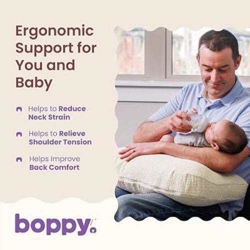 Boppy Nursing Pillow, Luxe Ergonomic Breastfeeding & Baby Feeding Support
