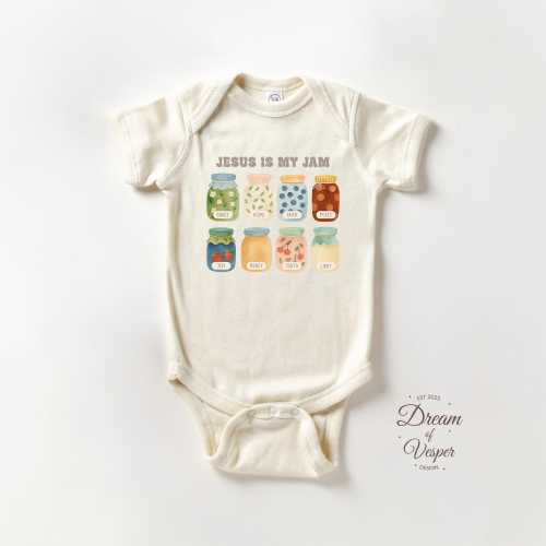 Jesus Is My Jam Baby Onesies®, Brand, Cute Christian Baby Bodysuit, Faith Kids Outfit, Bible Verse Baby Gift, Religious Baby Bodysuit