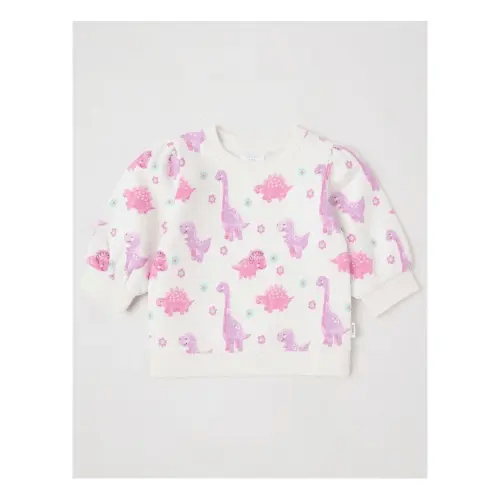 Sprout Essential Dino Sweat Top In Lavender | MYER