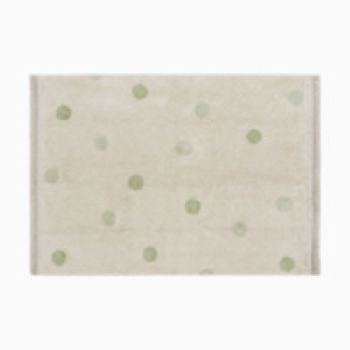 Lorena Canals Hippy Dots Washable Rug - Olive, 4' X 5' 3"