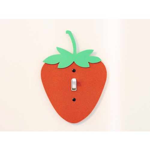 Strawberry Light Switch Cover, Fruit Wall Plate, Food Outlet Cover Textured Switch Plate, Playful Outlet Cover, 1 Gang Rocker Toggle Duplex