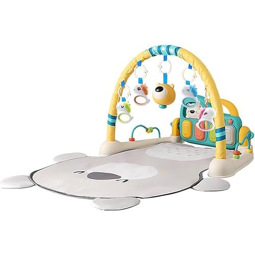 Caterbee Baby Piano Play Gym Mat with Music and Light (Bear)