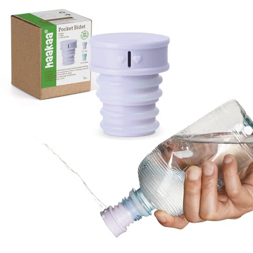 Haakaa Portable Bidet –Pocket Bidet for Travel,Toilet,Hiking,Camping or Backpacking, Postpartum Care&Recovery Sprayer for Moms, Handheld Bidet for Women & Men, Fits Most Plastic Water Bottles (Lilac)