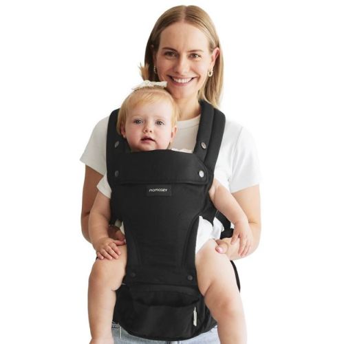 Momcozy 2-in-1 Hip Seat and Baby Carrier - Black: 5-44 lbs Capacity