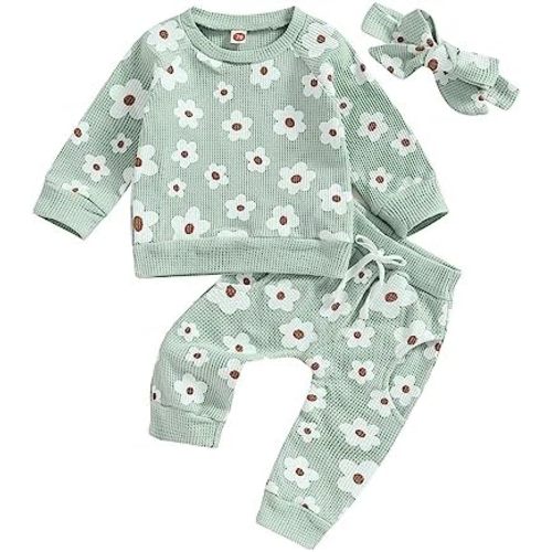Newborn Infant Baby Girl Clothes Set Sweatshirts Tops Pants Toddler Girl Outfits Gifts 3 6 9 12 18 24 Months