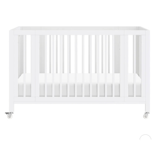 Babyletto Rolli 9-in-1 Convertible All-Stages Crib with Bassinet & Toddler Bed C | Modern Nursery™ WHITE