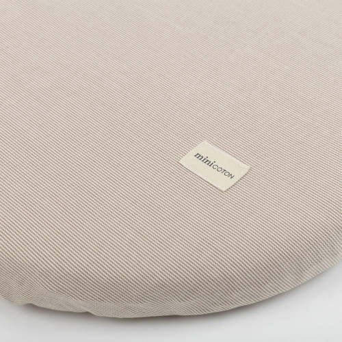 Beige Stripes Bassinet Fitted Sheet · Minicoton