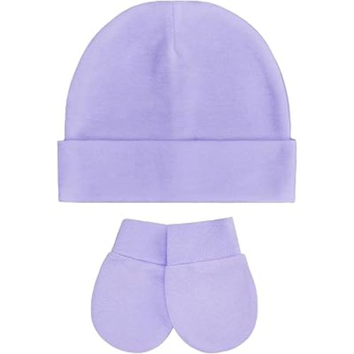 Zando Baby Hats Cotton Newborn Baby Beanie Hat and Mitten Set for Baby Boys Girls Hats 0-6 Months for Halloween and Christmas