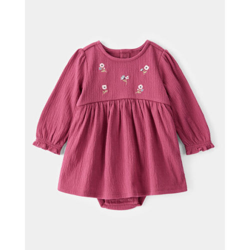 Baby Embroidered Floral Bodysuit Dress - Pink - Carter's | Carter's