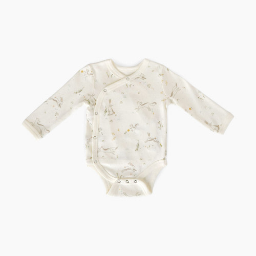 Pehr Long Sleeve Wrap Front One-Piece - Field Of Dreams, 0-3 M
