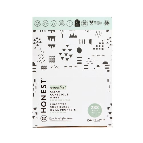 The Honest Company Clean Conscious Sensitive & Fragrance Free Baby Wipes 4 Pk