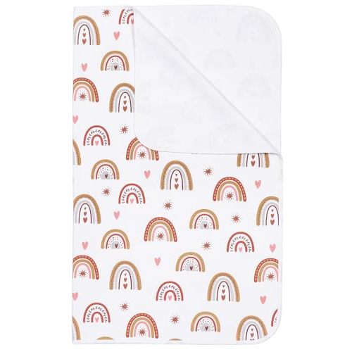 ROCCED Baby Bed Pad Waterproof Washable Reusable 31"x40" Large Toddler Mattress Protector Incontinence Pads Sheet Cover Underpads for Kids Adults and Pets Potty Training Mat-Rainbow