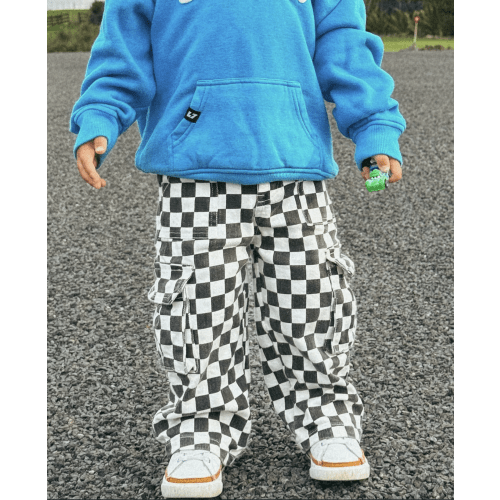 Checkered Baggy Cargo Pants
