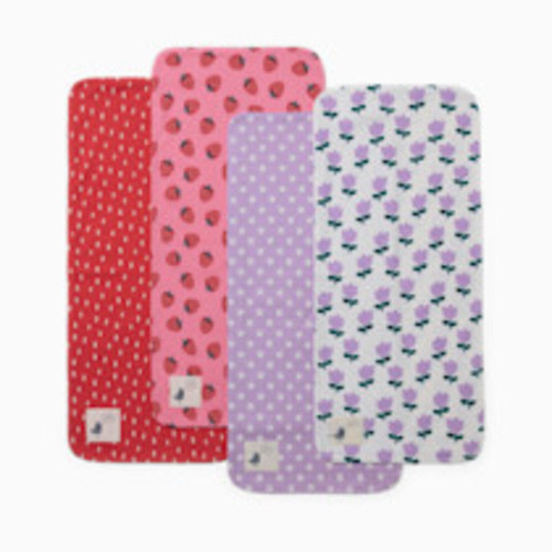 Small Story Burp Cloth (4 Pack) - Berry Sweet