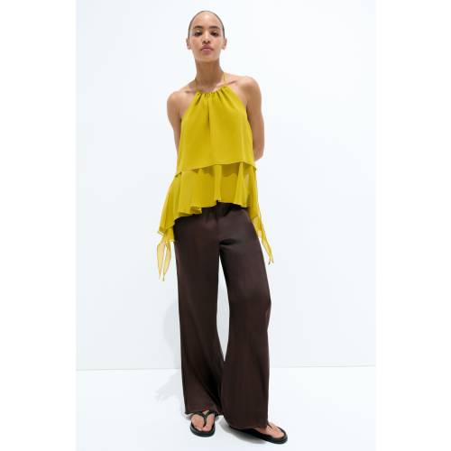 FLARED SATIN PANTS