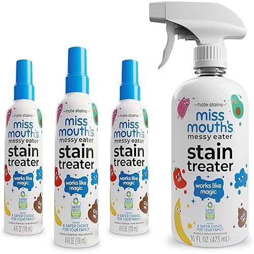 Miss Mouth's Messy Eater Stain Treater - 3 Pack Stain Remover Spray and 16oz Bottle