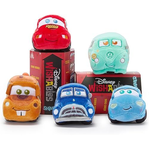 Disney Store Official Cars Wishables Shimmer Series - Disney Blind Box Plush - 5 Inch Mystery Toys with Detailed Micro Plush Sculpting, Embroidered Stars & Accents (Contains 1 Mystery Plushy)