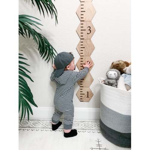 Wood Growth Chart - Hexagon Growth Chart - Growth Ruler - 1st Birthday gift - Height chart for Kids - Baby Shower Gift -New Baby Gift