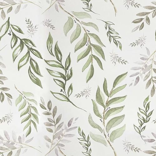 Green Leaf Wallpaper Peel and Stick 17.5" x 197" Floral Leaf Contact Paper Vintage Self Adhesive Wallpaper Vinyl Waterproof Wall Covering for Bedroom Cabinet Countertop Decor