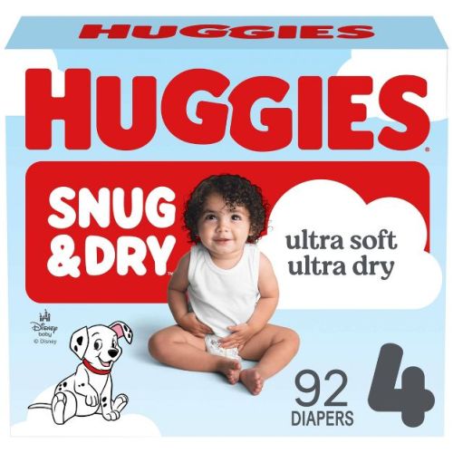 Huggies Snug & Dry Ultra Soft Diapers - Size 4 - 92ct